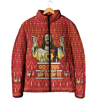 Jesus Birthday Christmas Padded Jacket Funny Xmas Holiday Patterns - Wonder Print Shop