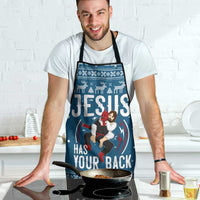 Jesus Has Your Back Jiu Jitsu Christmas Apron Funny Xmas Holiday Patterns - Wonder Print Shop