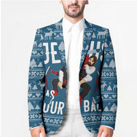 Jesus Has Your Back Jiu Jitsu Christmas Blazer Funny Xmas Holiday Patterns - Wonder Print Shop