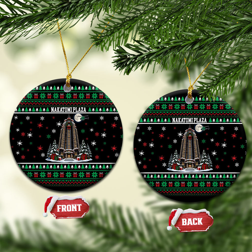 Nakatomi Plaza Christmas Party Ceramic Ornament Retro Skyscraper Reindeer Snowflakes