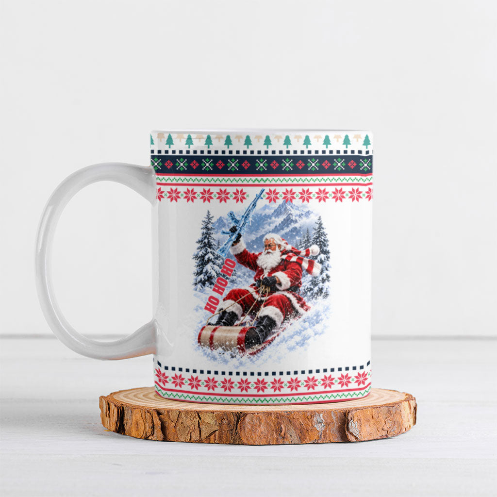 Christmas Nakatomi Plaza Ceramic Mug Santa Ho Ho Ho Explosion