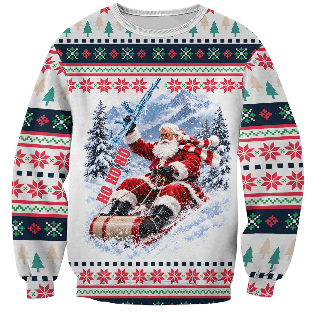 Christmas Nakatomi Plaza Sweatshirt Santa Ho Ho Ho Explosion