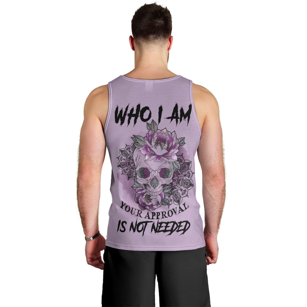 I Am Who I Am Skull Men Tank Top - Wonder Print Shop