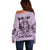 I Am Who I Am Skull Off Shoulder Sweater - Wonder Print Shop