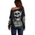 IDGAF Flag Skull Off Shoulder Sweater - Wonder Print Shop