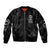 IDGAF Flag Skull Sleeve Zip Bomber Jacket - Wonder Print Shop