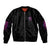 Underestimate Me Rose Skull Sleeve Zip Bomber Jacket - Wonder Print Shop