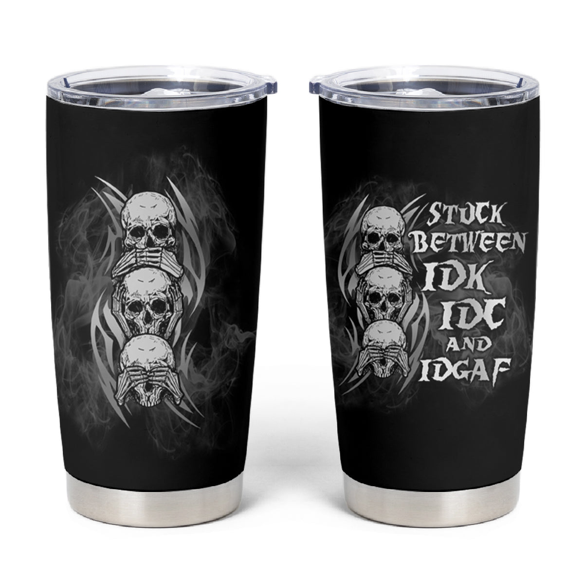 I'm Never Alone Skull Reaper Tumbler Cup