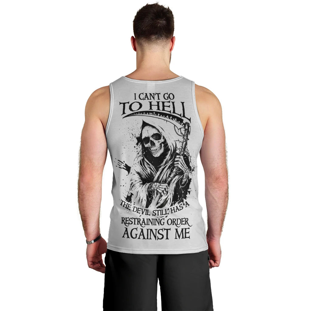 I Can't Go To Hell Reaper Skull Men Tank Top - Wonder Print Shop