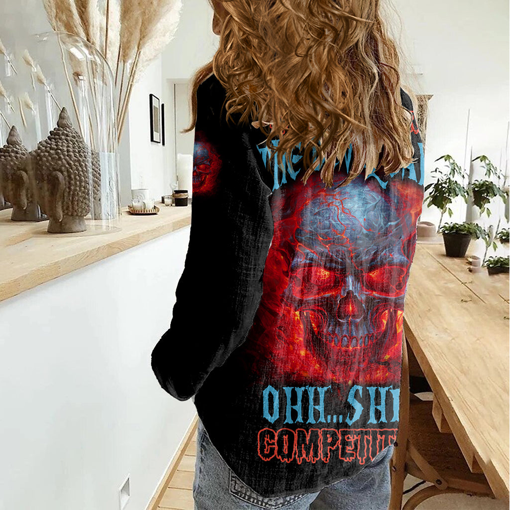 when-i-was-born-fire-skull-women-casual-shirt