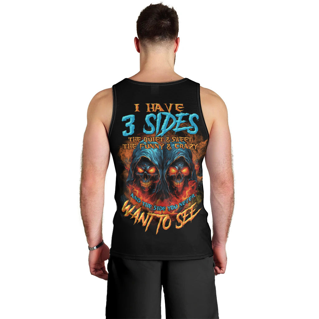 I Have 3 Sides Skull Reaper Men Tank Top - Wonder Print Shop