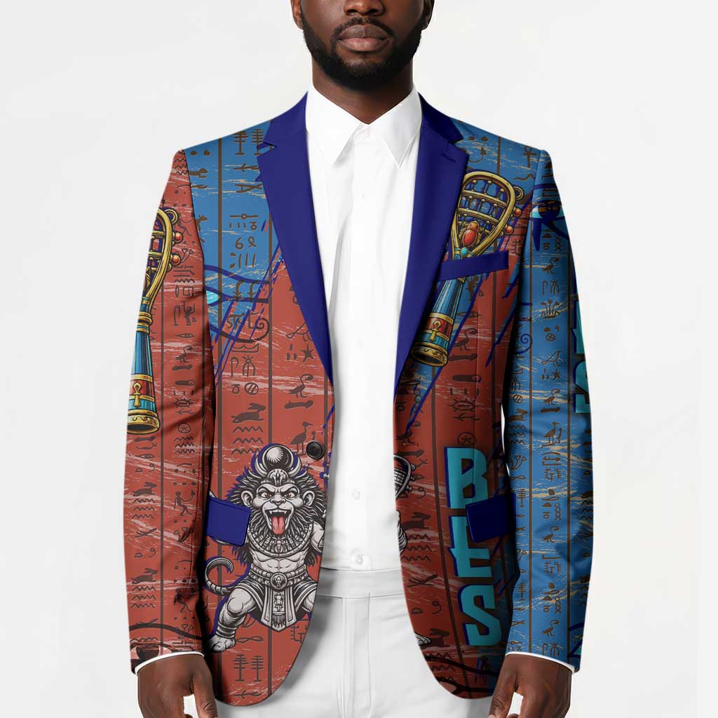 Bes Blazer Ancient Egyptian Hieroglyphs and Sacred Symbols Ancient Myth - Wonder Print Shop