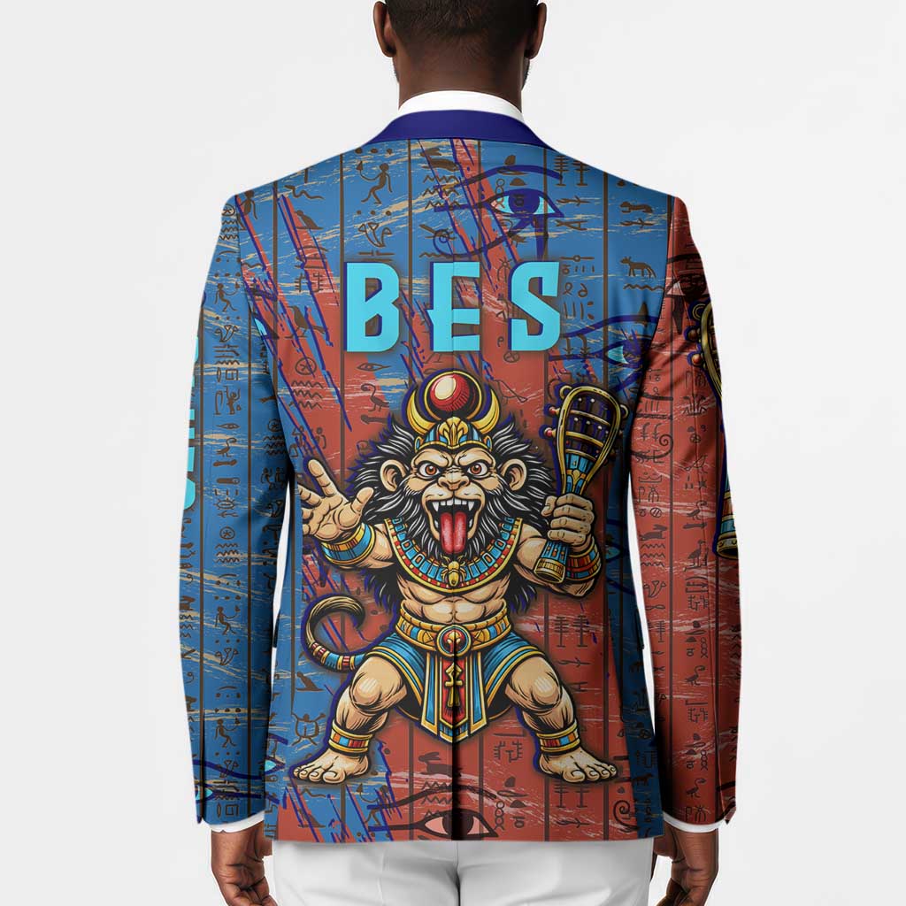 Bes Blazer Ancient Egyptian Hieroglyphs and Sacred Symbols Ancient Myth - Wonder Print Shop