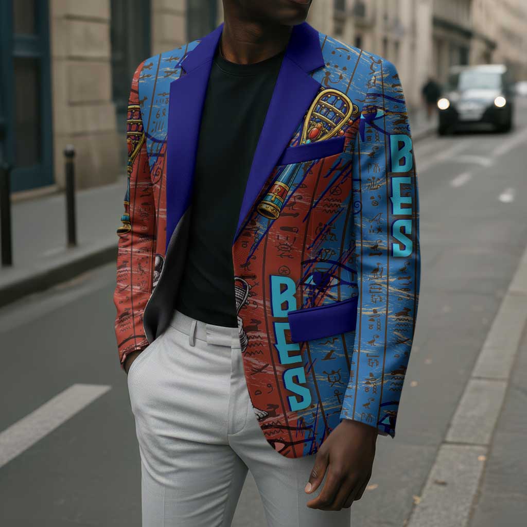 Bes Blazer Ancient Egyptian Hieroglyphs and Sacred Symbols Ancient Myth - Wonder Print Shop