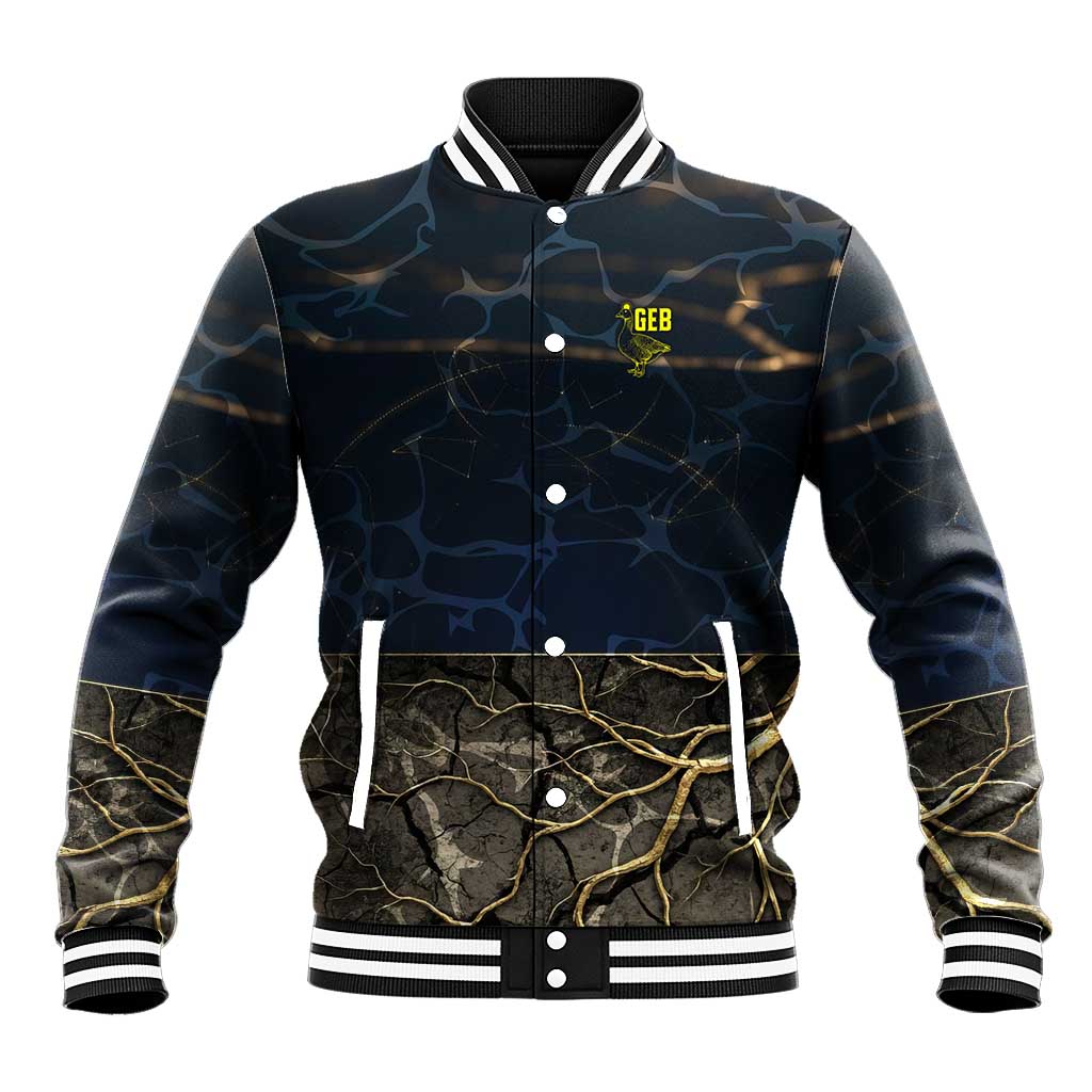 Geb Baseball Jacket Ancient Egyptian Cracked Earth and Wheat Illustration Egyptian Earth God - Wonder Print Shop
