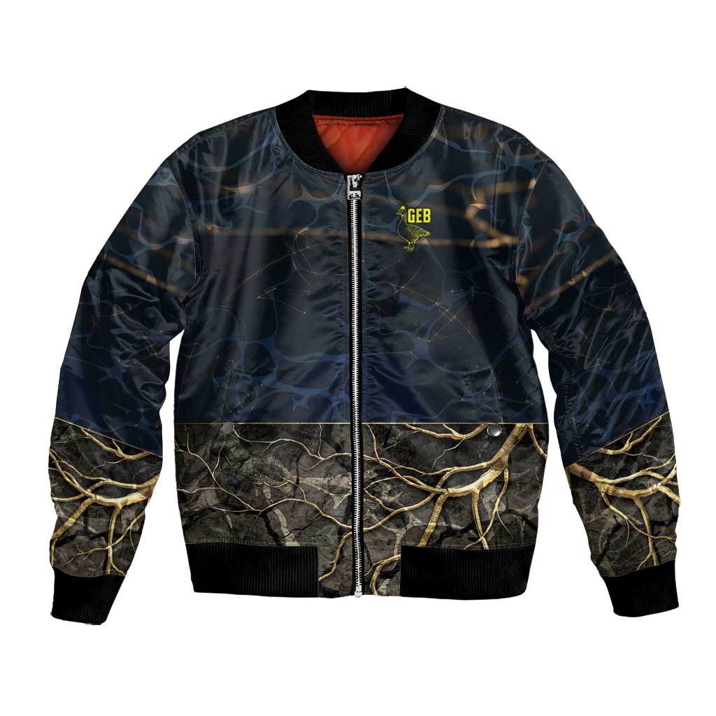 Geb Bomber Jacket Ancient Egyptian Cracked Earth and Wheat Illustration Egyptian Earth God - Wonder Print Shop