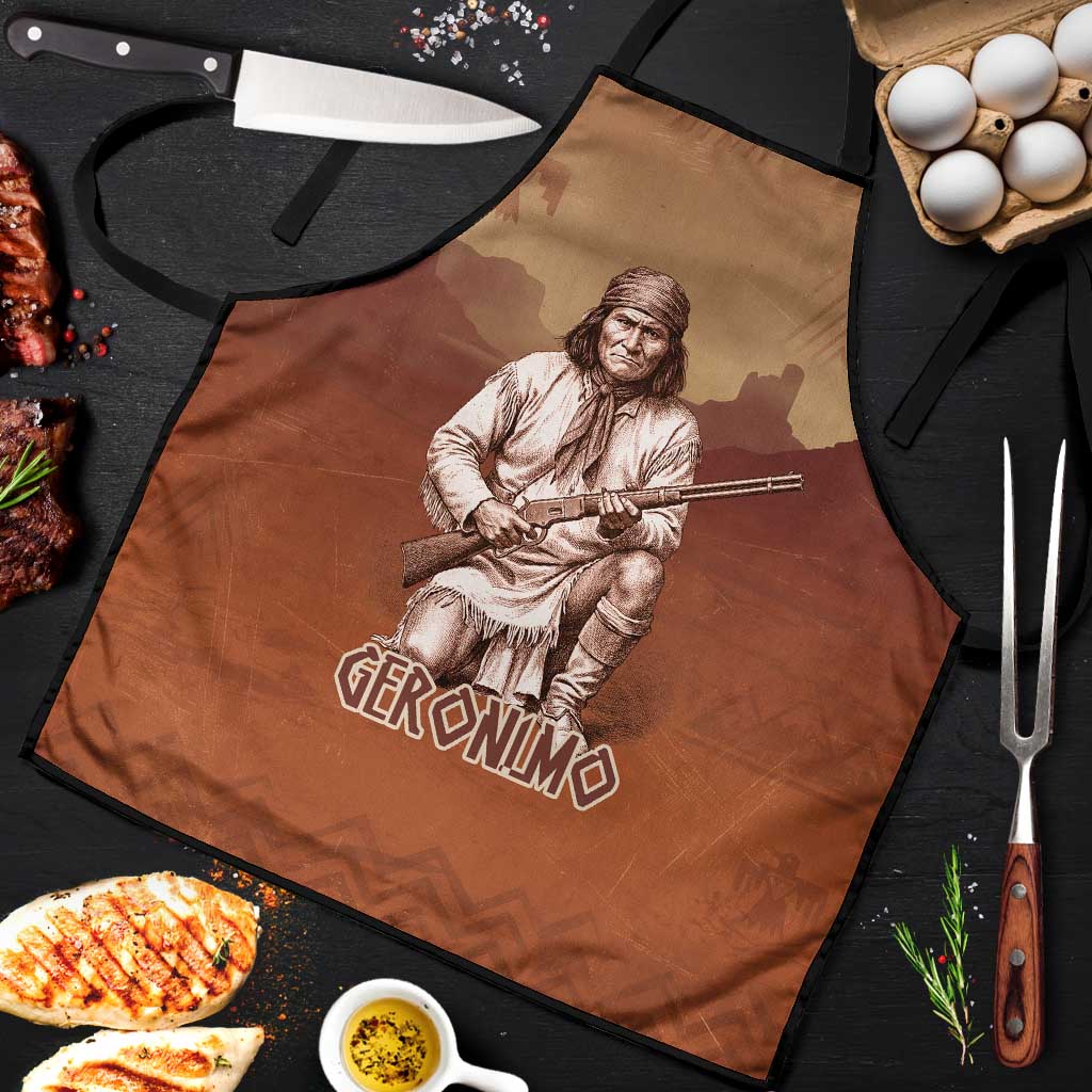 Geronimo Native American Apron Rifle and Desert Landscape Native American Warrior - Wonder Print Shop