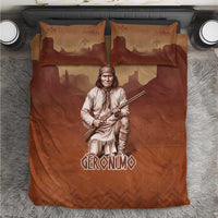 Geronimo Native American Bedding Set Rifle and Desert Landscape Native American Warrior - Wonder Print Shop