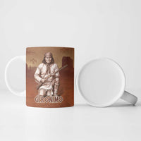 Geronimo Native American Ceramic Mug Rifle and Desert Landscape Native American Warrior - Wonder Print Shop