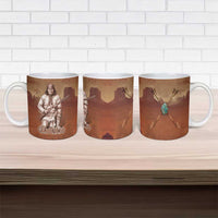 Geronimo Native American Ceramic Mug Rifle and Desert Landscape Native American Warrior - Wonder Print Shop