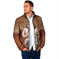 Geronimo Native American Padded Jacket Rifle and Desert Landscape Native American Warrior - Wonder Print Shop