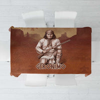 Geronimo Native American Tablecloth Rifle and Desert Landscape Native American Warrior - Wonder Print Shop