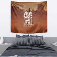Geronimo Native American Tapestry Rifle and Desert Landscape Native American Warrior - Wonder Print Shop