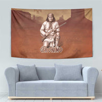 Geronimo Native American Tapestry Rifle and Desert Landscape Native American Warrior - Wonder Print Shop