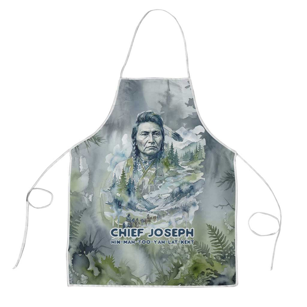 Chief Joseph Native American Apron Tribal Heart Symbol Inspirational Quote Will Fight No More Forever - Wonder Print Shop