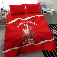 Silly Goose Bedding Set with Newspaper and Armchair Pattern