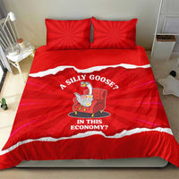 Silly Goose Bedding Set with Newspaper and Armchair Pattern