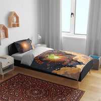 Grumpy Frog Bedding Set with Refuse to Study Quote and Starburst Pattern