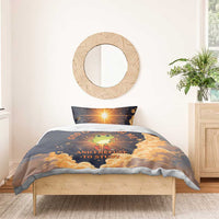 Grumpy Frog Bedding Set with Refuse to Study Quote and Starburst Pattern