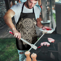 Celtic Trinity Knot Raven Emblem Apron Intricate Norse Tribal Knotwork Illustration