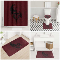 Demonic Skull Sigil Vikings Bathroom Set Dark Gothic Rune Grunge Illustration