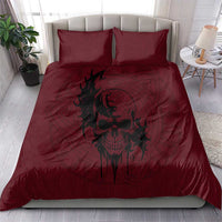 Demonic Skull Sigil Vikings Bedding Set Dark Gothic Rune Grunge Illustration