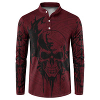 Demonic Skull Sigil Vikings Button Sweatshirt Dark Gothic Rune Grunge Illustration