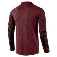 Demonic Skull Sigil Vikings Button Sweatshirt Dark Gothic Rune Grunge Illustration