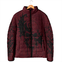 Demonic Skull Sigil Vikings Padded Jacket Dark Gothic Rune Grunge Illustration
