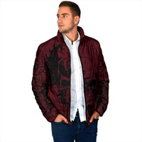 Demonic Skull Sigil Vikings Padded Jacket Dark Gothic Rune Grunge Illustration
