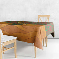 Mauritania Tablecloth with Cute Fennec Fox and Arabic Calligraphy Desert Design