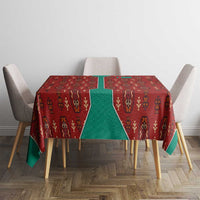 Turkmenistan Traditional Carpet Pattern Tablecloth with National Flag