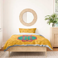 Turkmenistan Traditional Carpet Motif Bedding Set with Ethnic Pattern Design