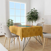 Turkmenistan Traditional Carpet Motif Tablecloth with Ethnic Pattern Design