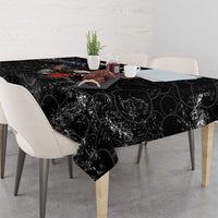 American Eagle Bowling Tablecloth with Distressed Flag and Grunge Pattern in Red White and Blue - Wonder Print Shop