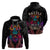 Nordic Warrior Viking Hoodie with Raven Motif Neon - Wonder Print Shop