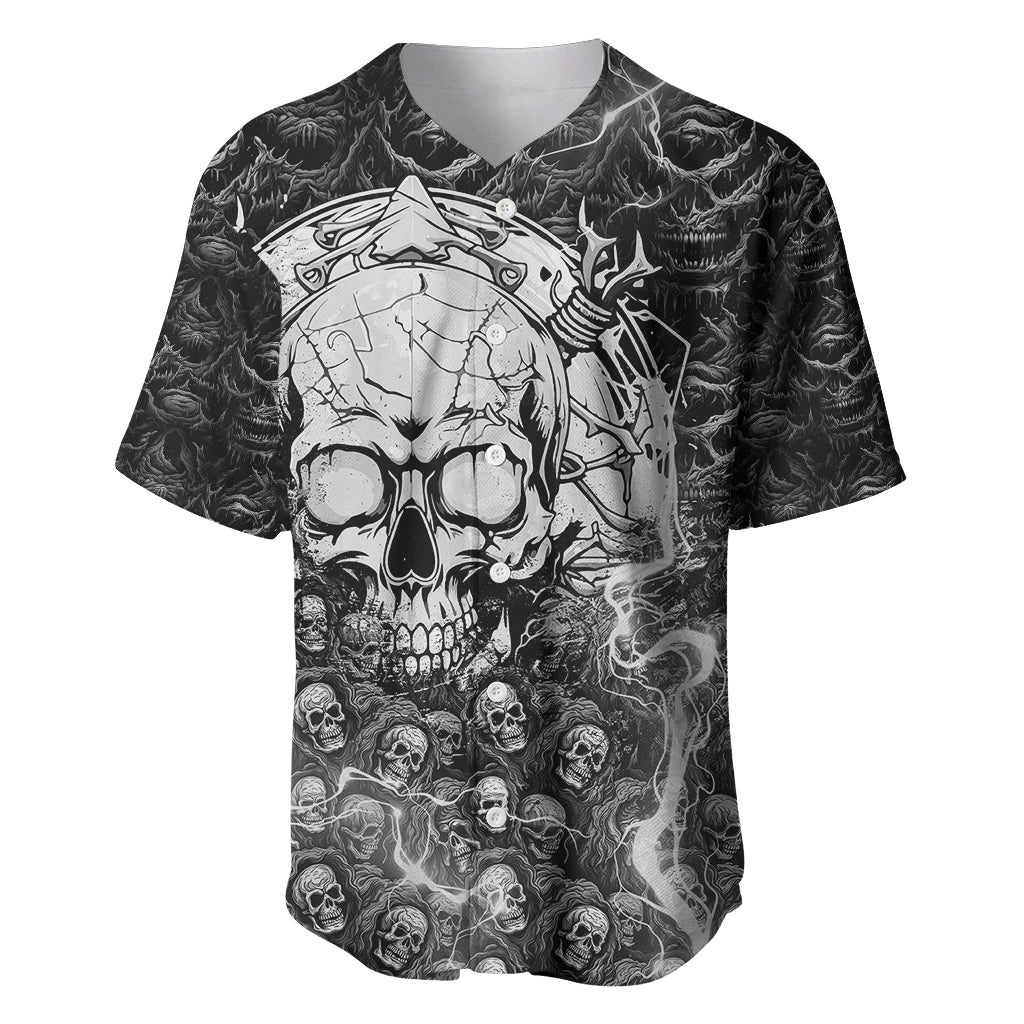 Skull Baseball Jersey Your Demons Hide Under Your Bed Mine Hide Inside My Head - Wonder Print Shop