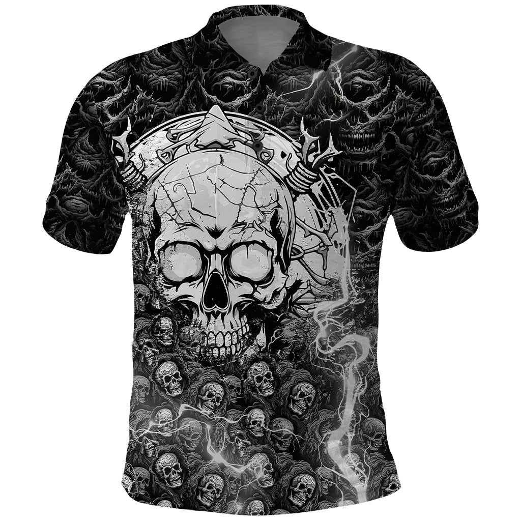 Skull Polo Shirt Your Demons Hide Under Your Bed Mine Hide Inside My Head - Wonder Print Shop