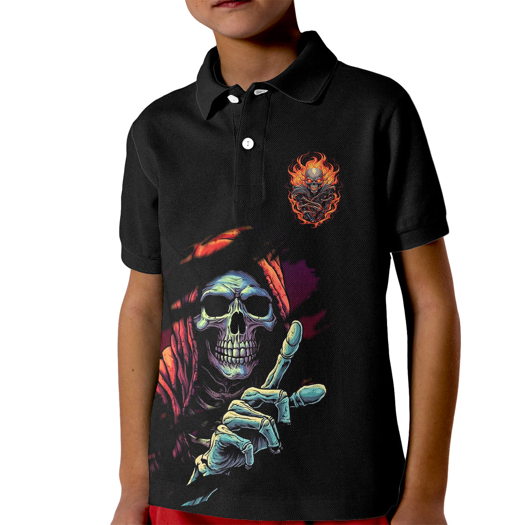 Reaper Skull Kid Polo Shirt I Can Fix Stupid But It's Gonna Hurt - Wonder Print Shop