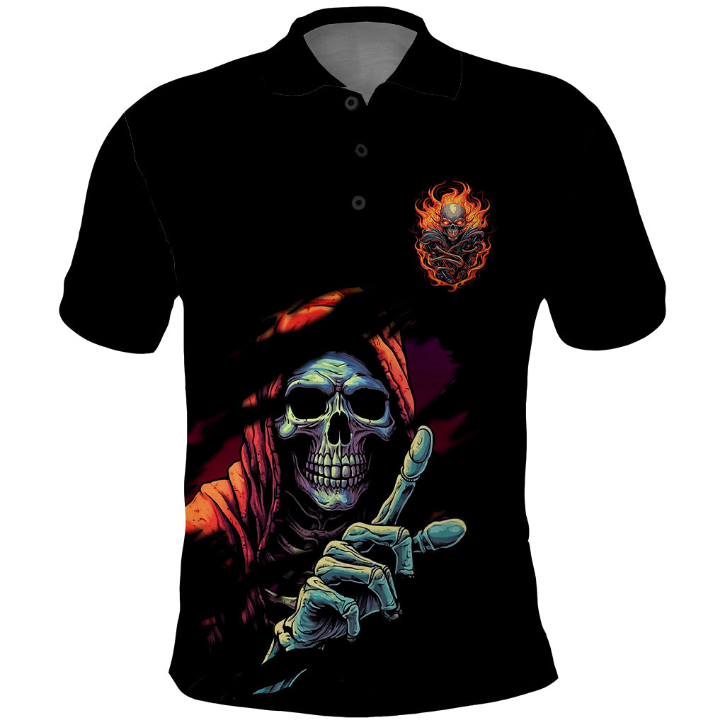 Reaper Skull Polo Shirt I Can Fix Stupid But It's Gonna Hurt - Wonder Print Shop